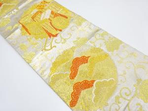 寿松車丸文織り出し袋帯